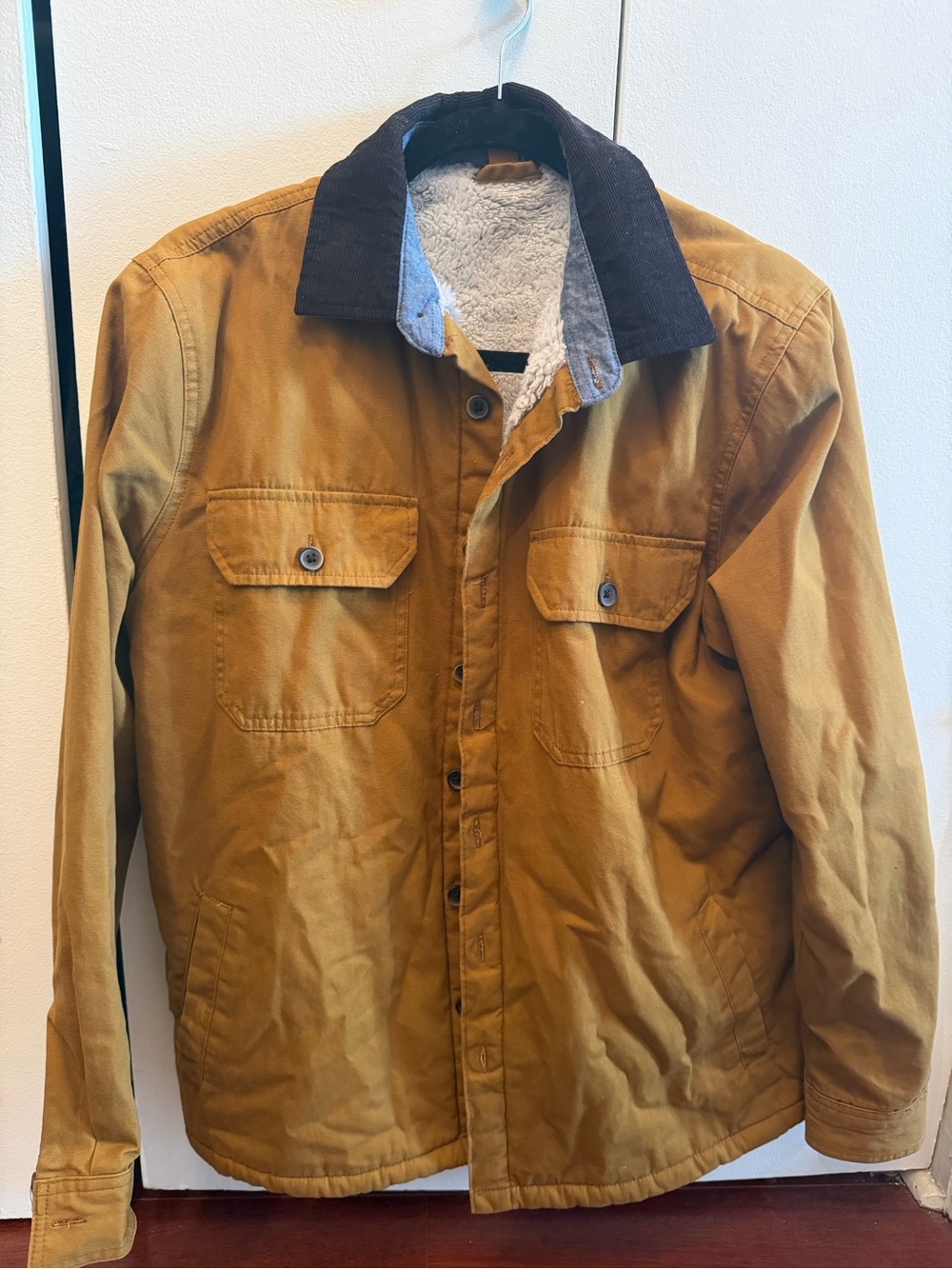 Men's Sherpa-Lined Work Jacket - Brown